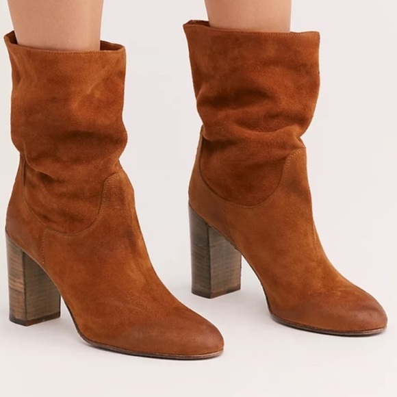 Free People Dakota Heeled Suede Midi Boot - Picture 3 of 9